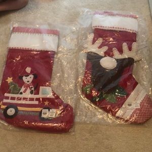 Pottery Barn Kids stockings reindeer & fire truck